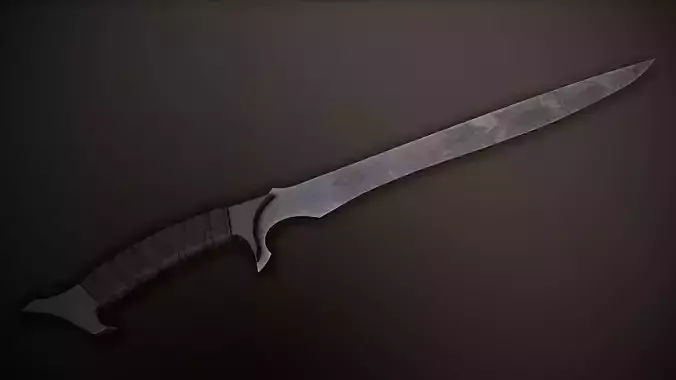 Post-Apocalyptic Longknife 2 Low-poly 3D model