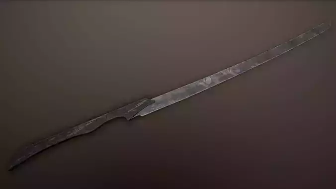 Post-Apocalyptic Nodachi Low-poly 3D model