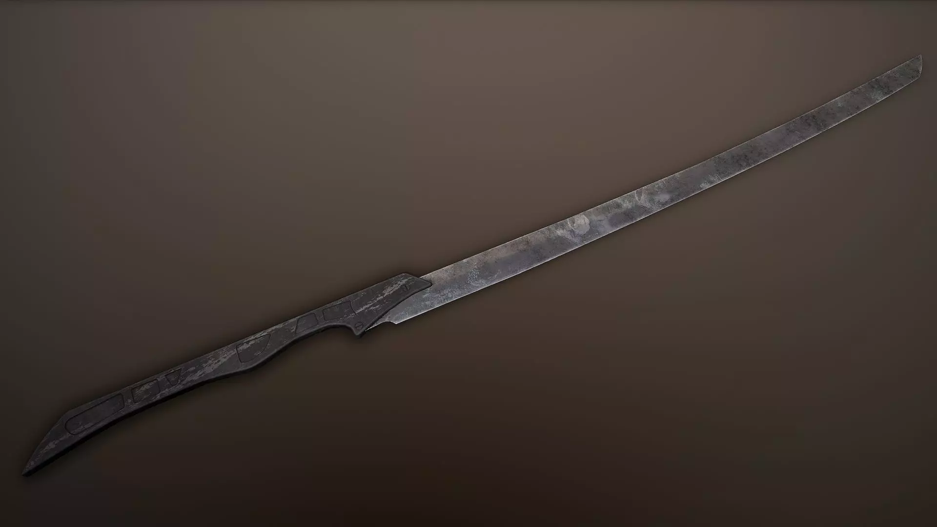 Post-Apocalyptic Nodachi Low-poly 3D model_0