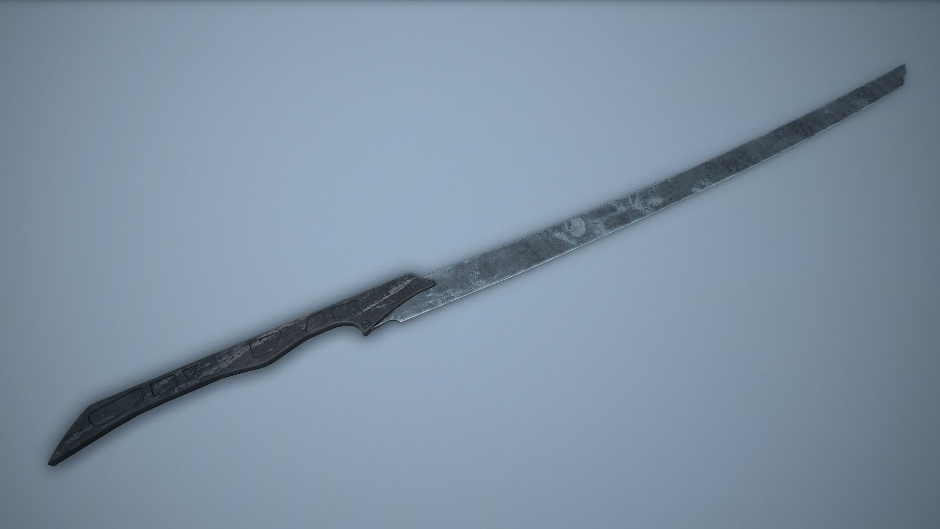 Post-Apocalyptic Nodachi Low-poly 3D model_11