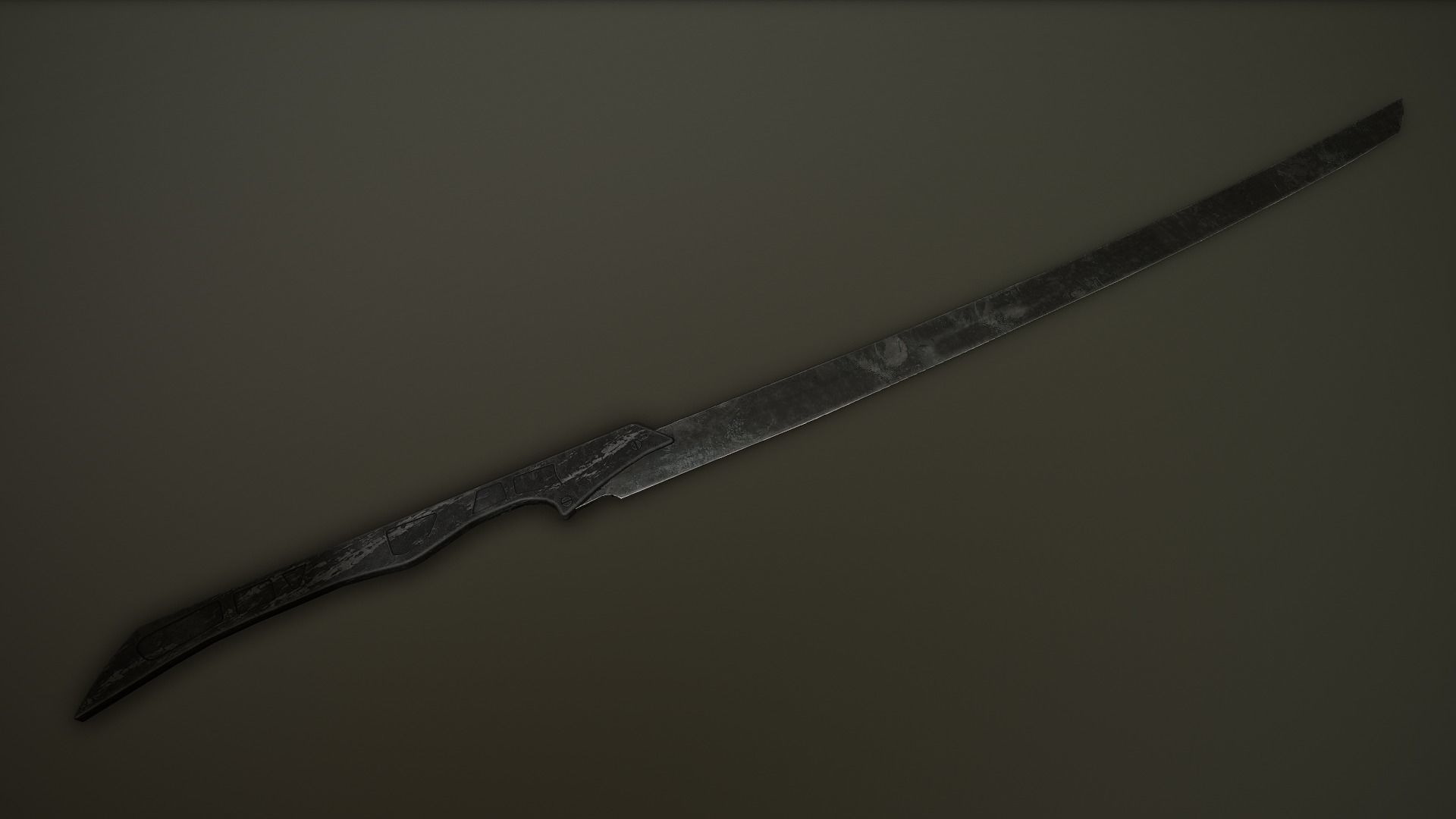 Post-Apocalyptic Nodachi Low-poly 3D model_9