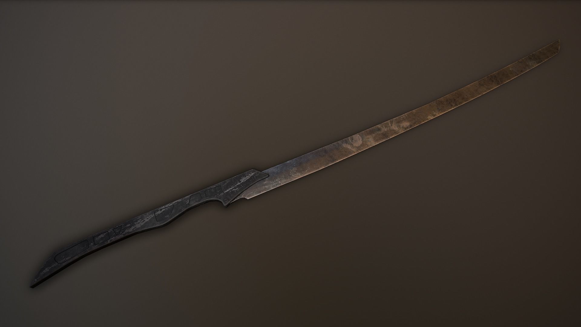 Post-Apocalyptic Nodachi Low-poly 3D model_10