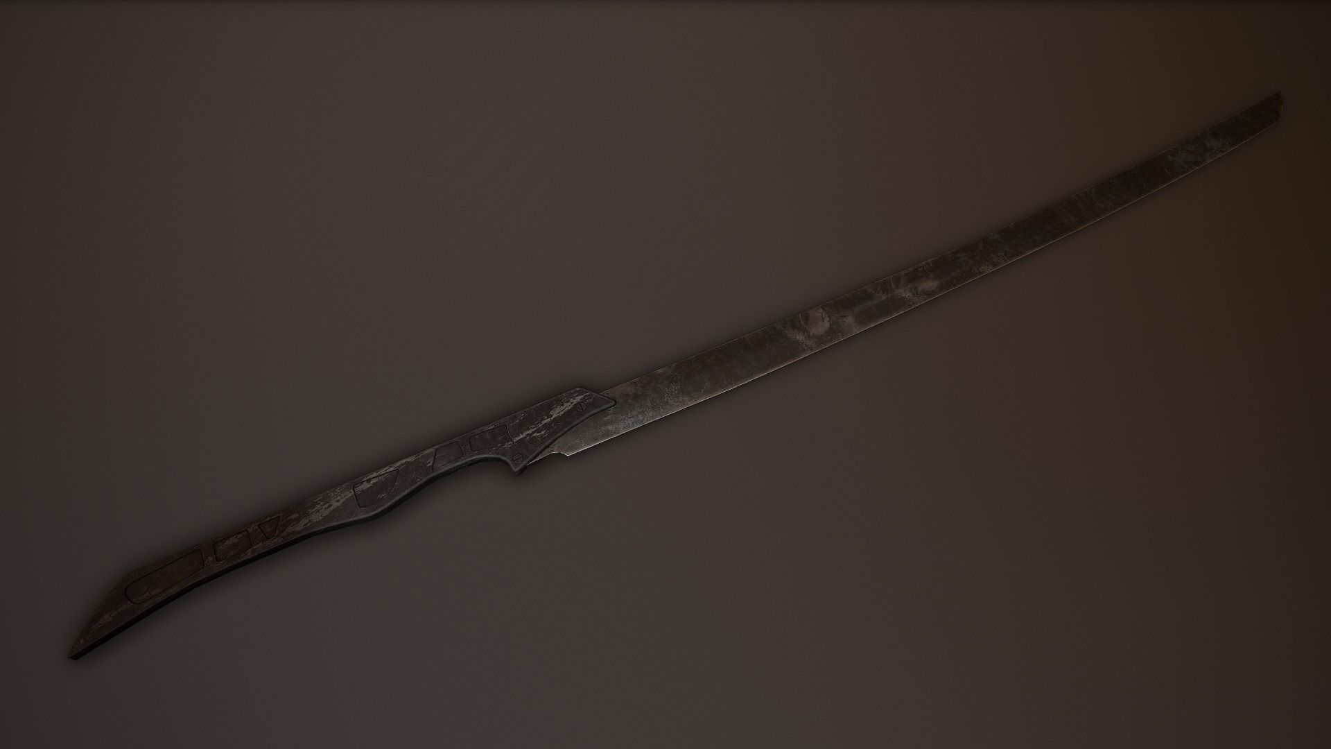 Post-Apocalyptic Nodachi Low-poly 3D model_12