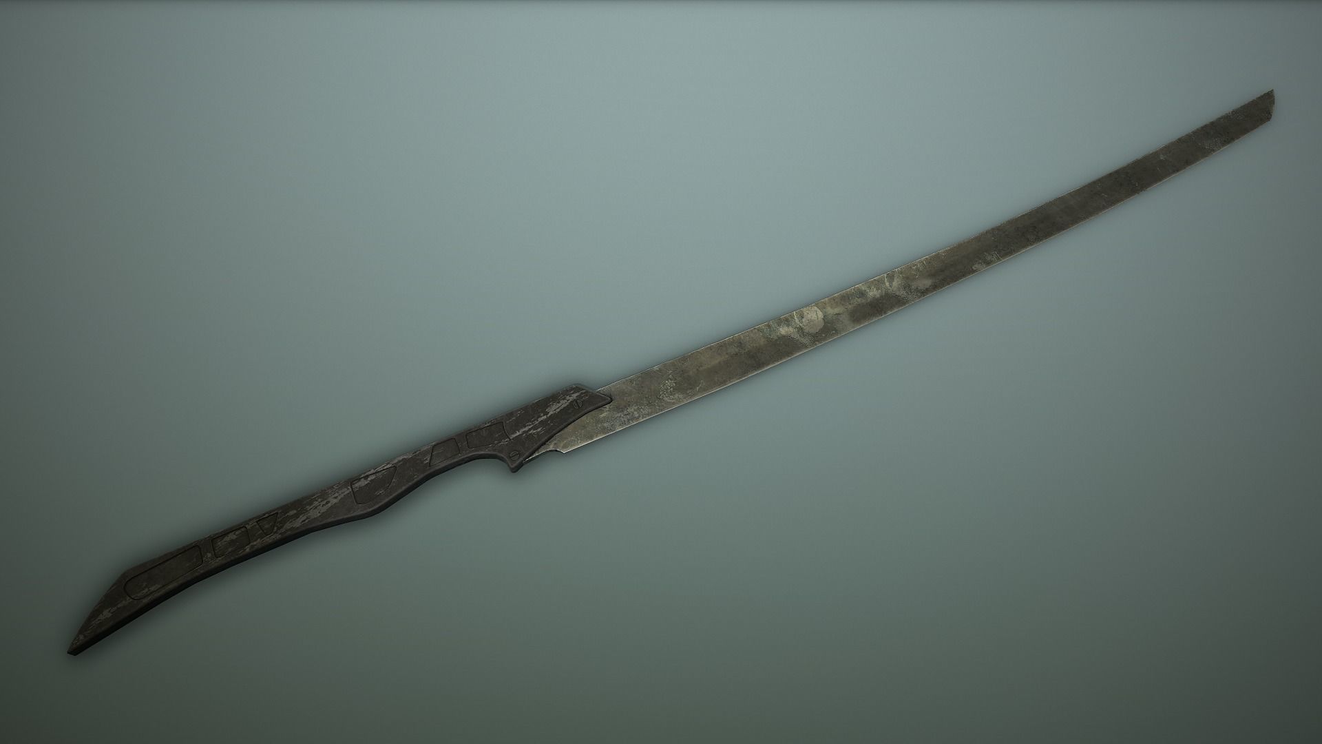 Post-Apocalyptic Nodachi Low-poly 3D model_3