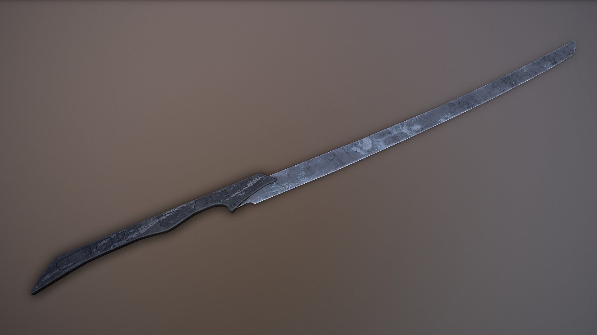 Post-Apocalyptic Nodachi Low-poly 3D model_4