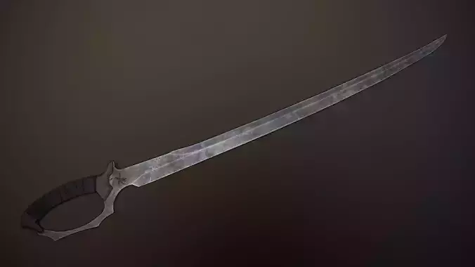Post-Apocalyptic Sabre Low-poly 3D model