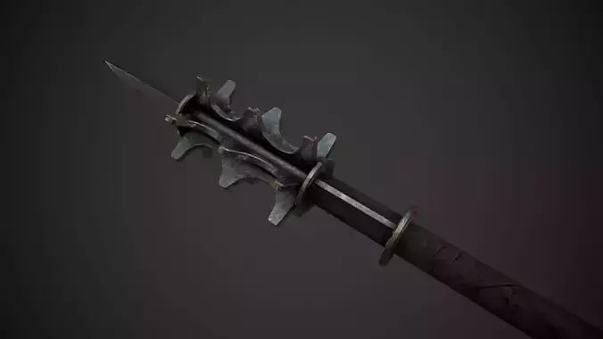 Eveningstar Two-Handed Mace Low-poly 3D model