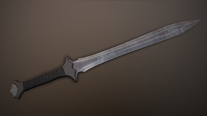 Post-Apocalyptic Gladius Low-poly 3D model