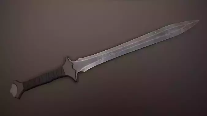 Post-Apocalyptic Gladius Low-poly 3D model