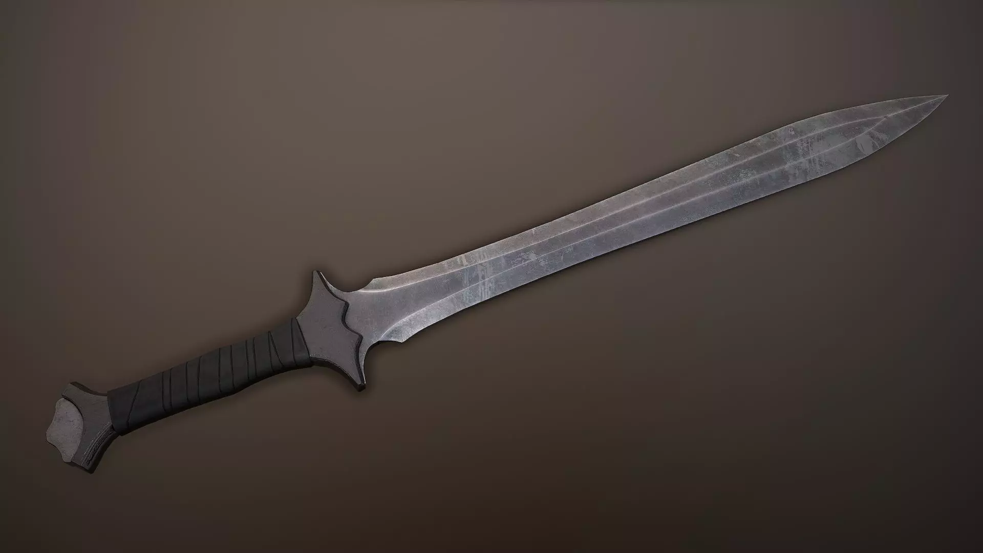 Post-Apocalyptic Gladius Low-poly 3D model_0