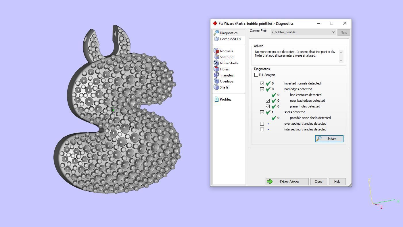 Alphabet Bubble S 3D print model_16