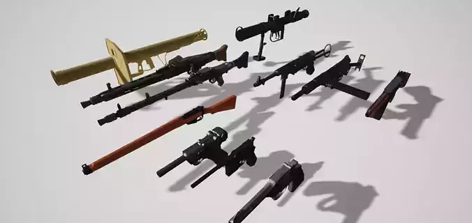 World War 2 Weapon Pack - 11 Weapons