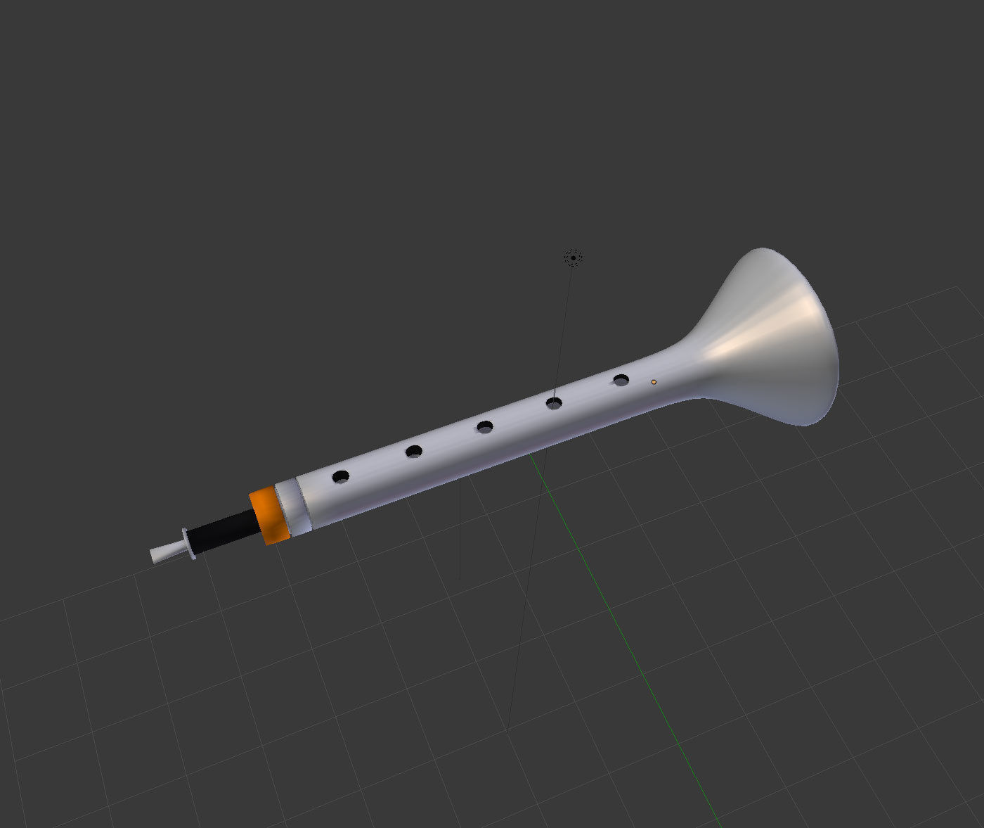 Zurna wooden flute 3D model_2