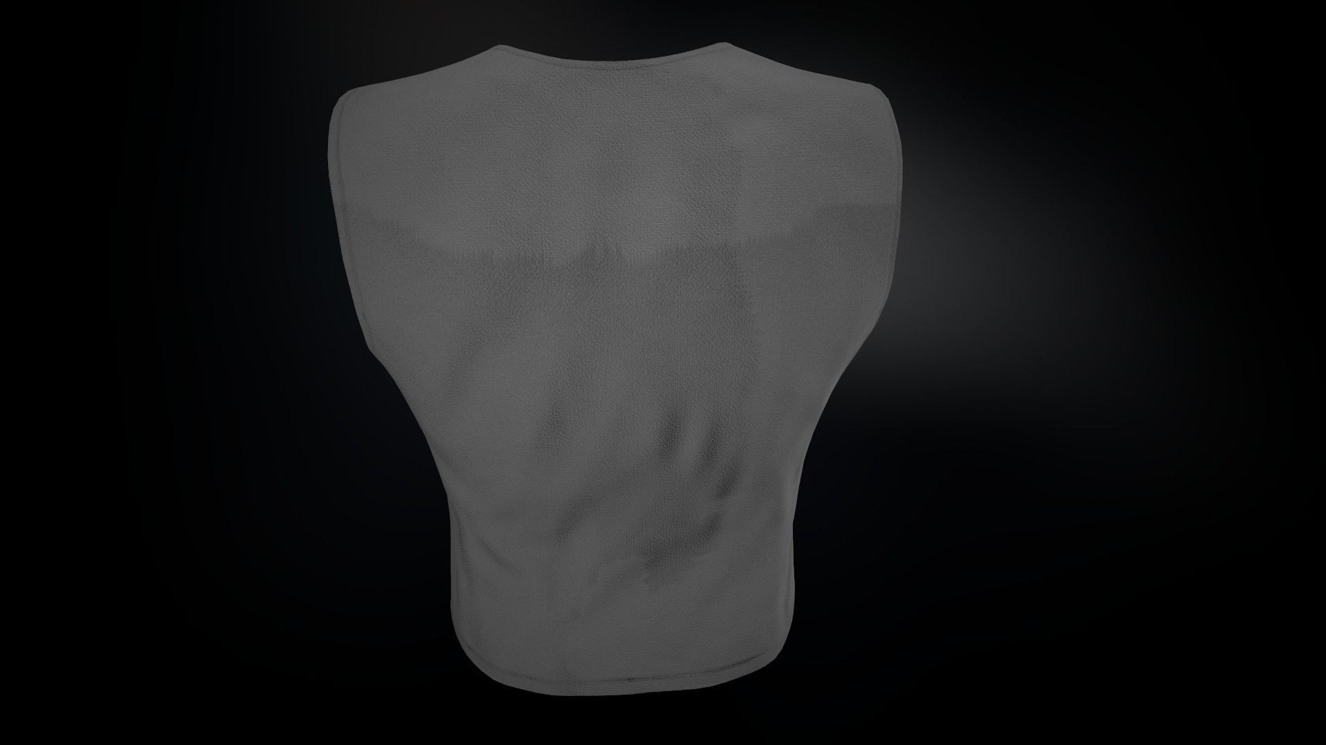 Gray Vest Low-poly 3D model_5
