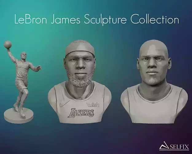 LeBron James 3D models sculpture Collection  