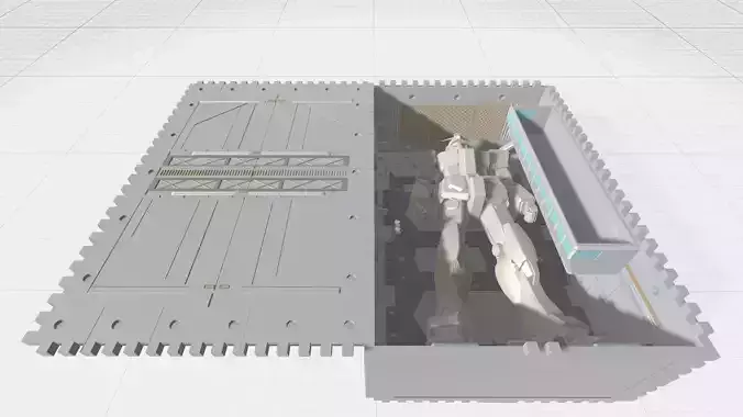 -MHG01C-  Mecha Hangar Garage 01 -Transformable Storage Box- 3D print model