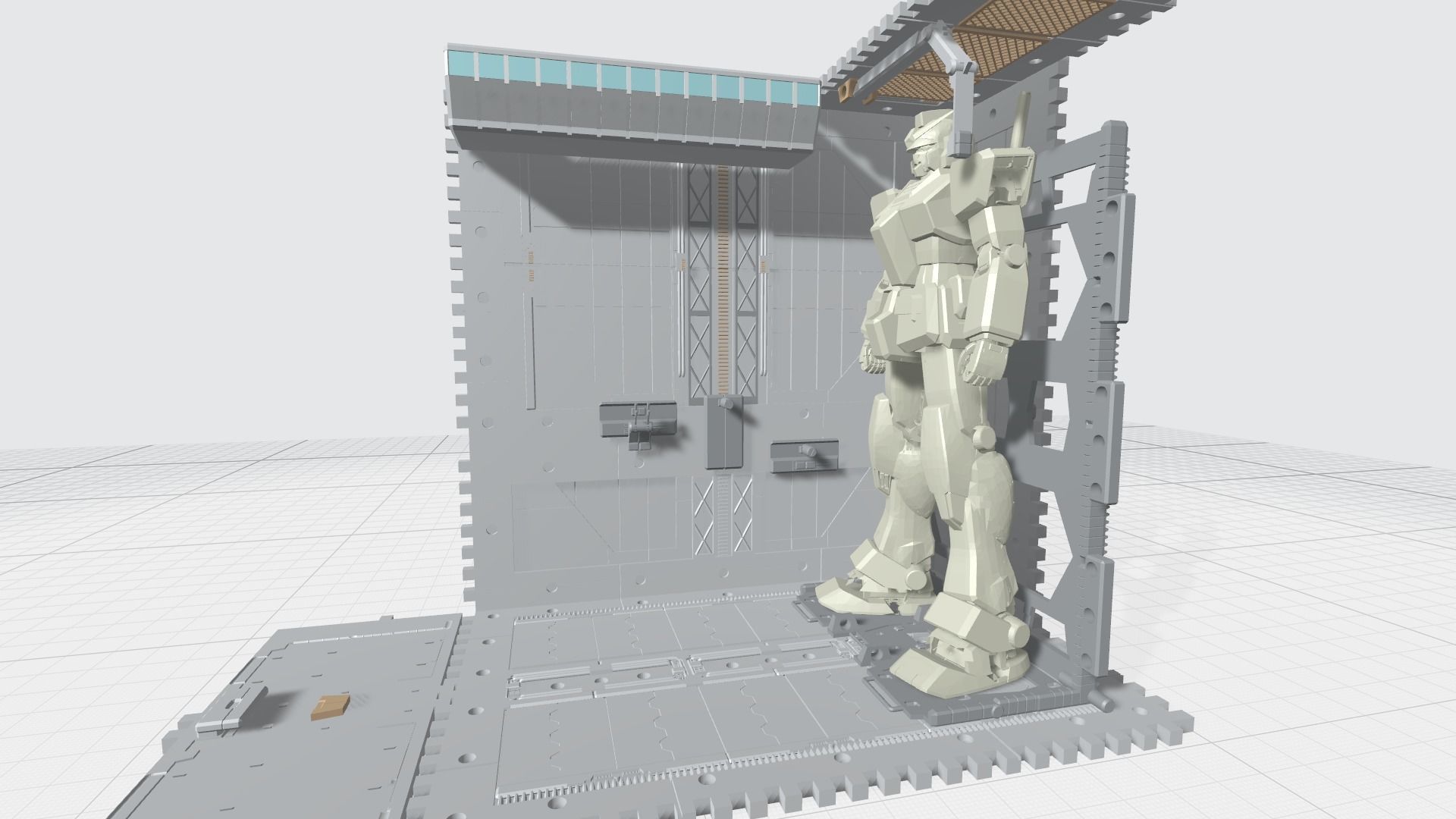 -MHG01C-  Mecha Hangar Garage 01 -Transformable Storage Box- 3D print model_4