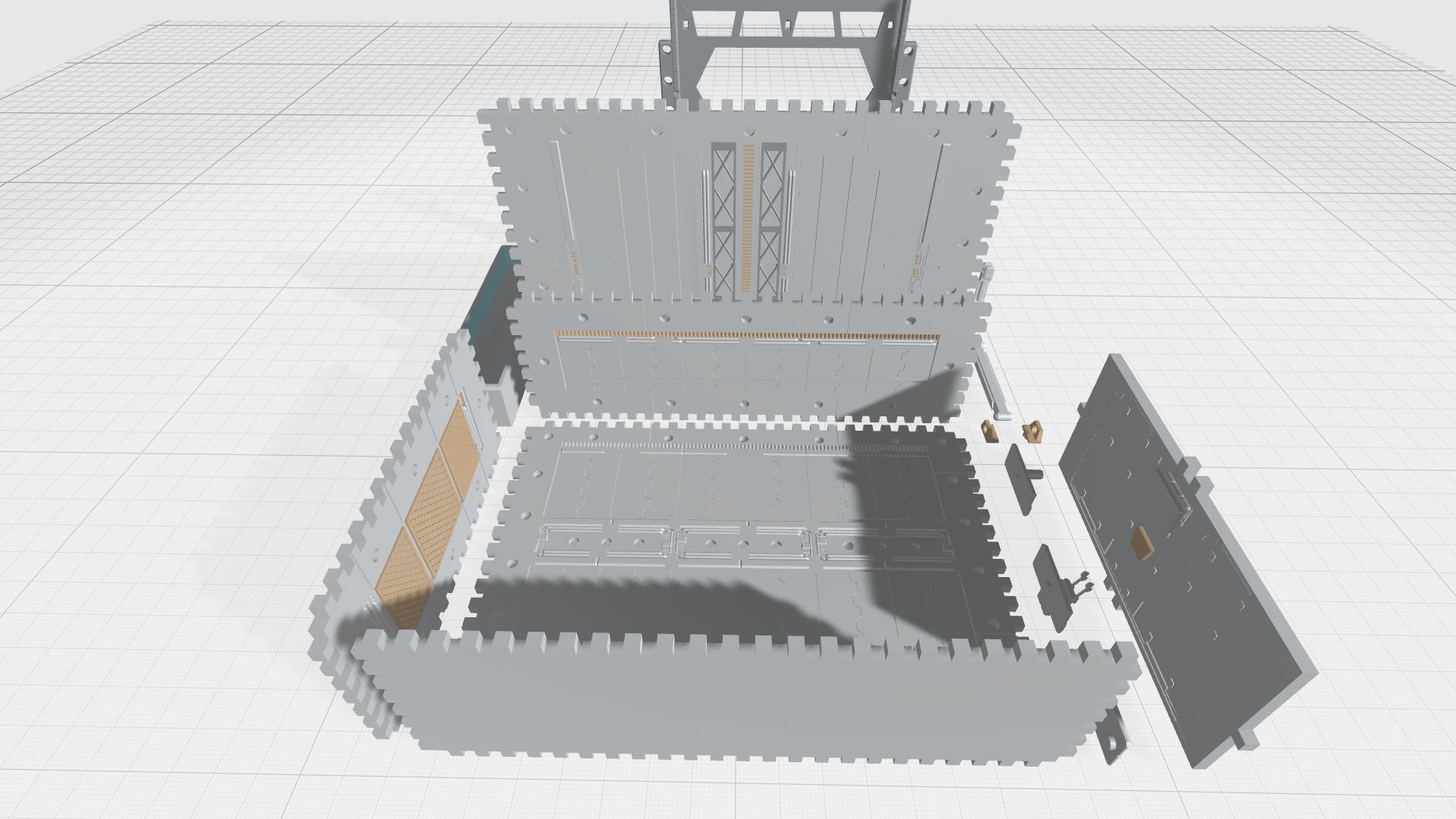 -MHG01C-  Mecha Hangar Garage 01 -Transformable Storage Box- 3D print model_22