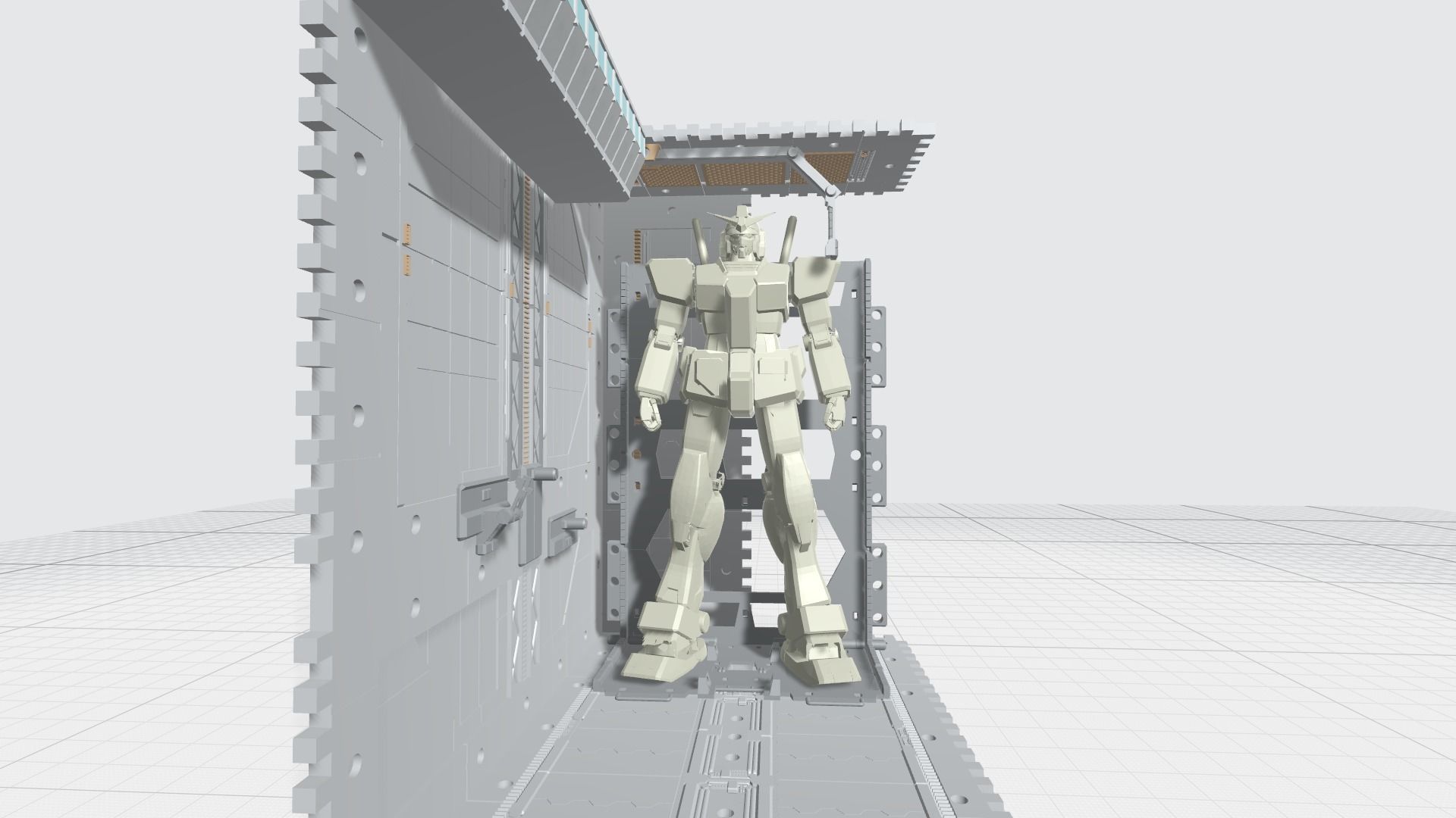 -MHG01C-  Mecha Hangar Garage 01 -Transformable Storage Box- 3D print model_3