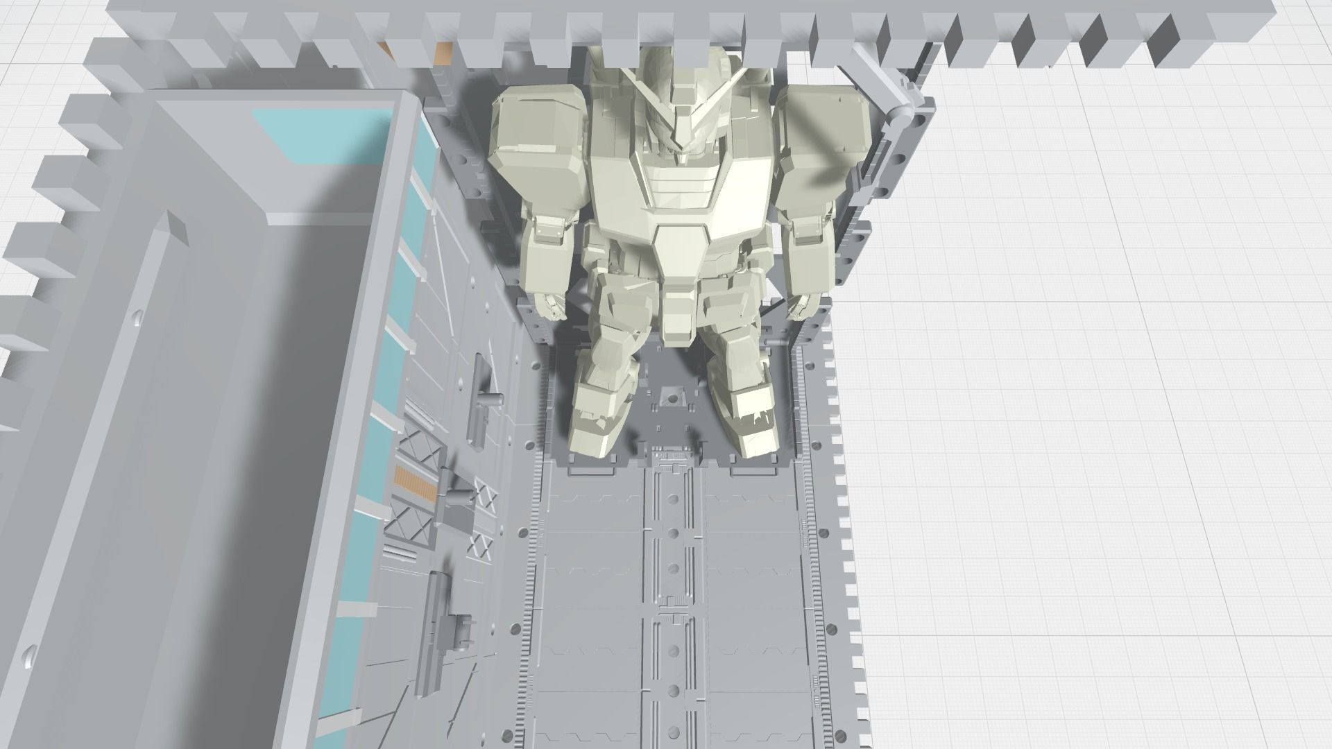 -MHG01C-  Mecha Hangar Garage 01 -Transformable Storage Box- 3D print model_1