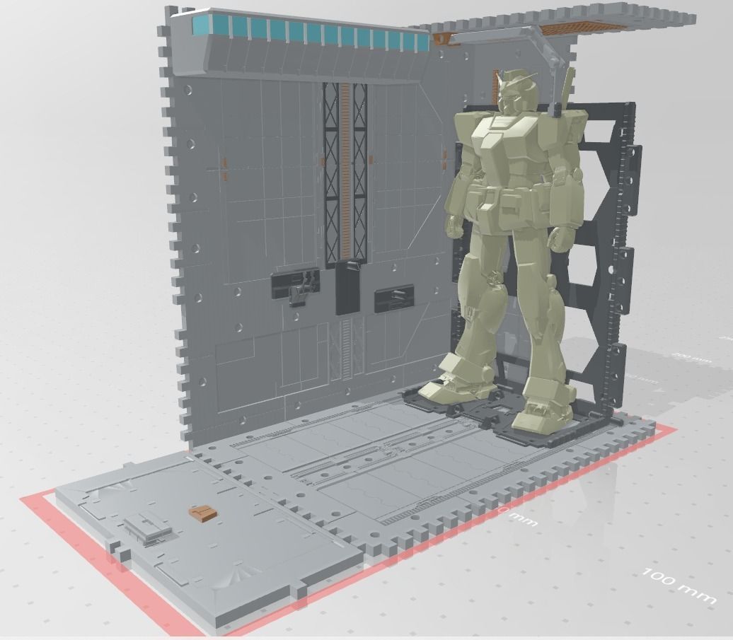 -MHG01C-  Mecha Hangar Garage 01 -Transformable Storage Box- 3D print model_11