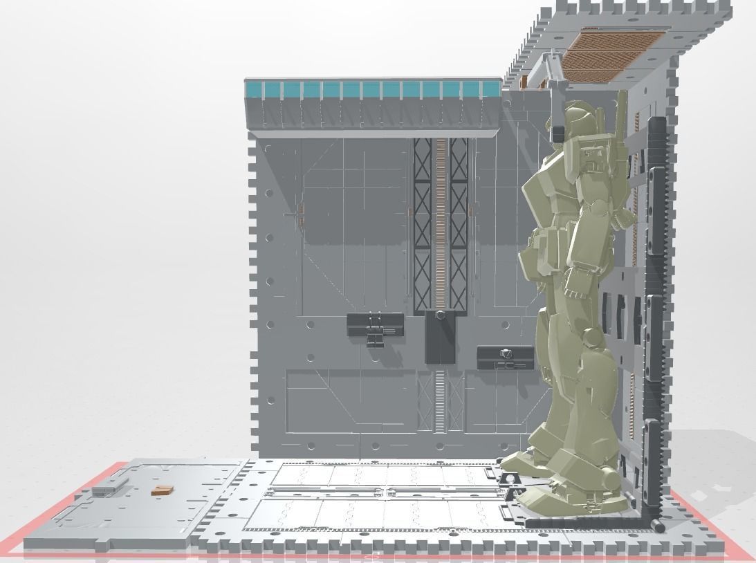 -MHG01C-  Mecha Hangar Garage 01 -Transformable Storage Box- 3D print model_12