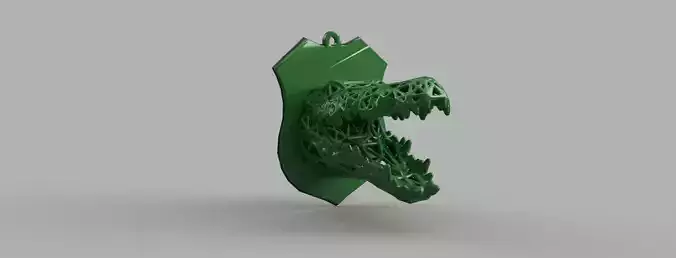 Crocodile voronoi 3D print model