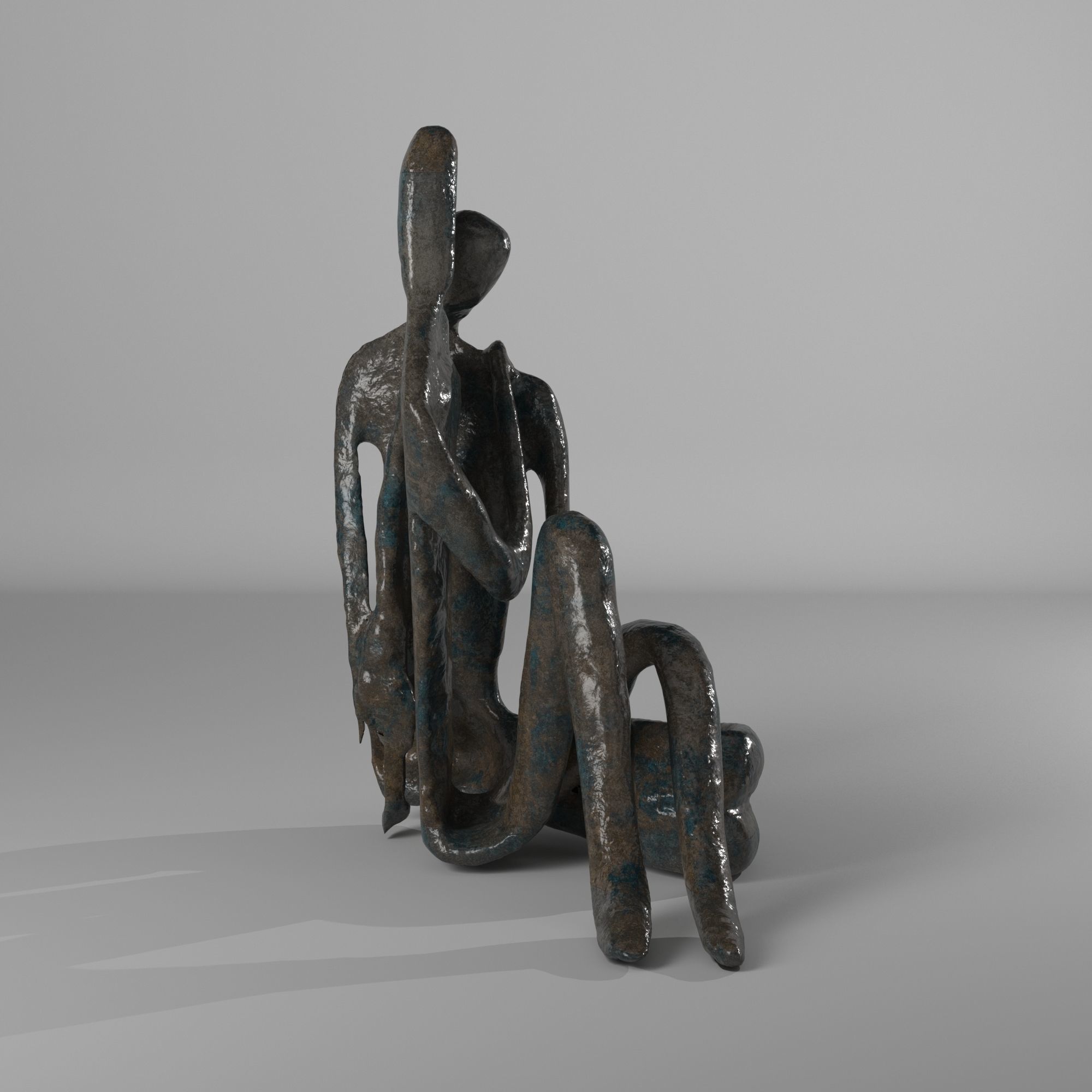Nan Figurine Low-poly 3D model_6