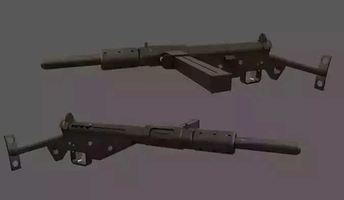 Sten Gun - British WW2 Weapon Low-poly 3D model