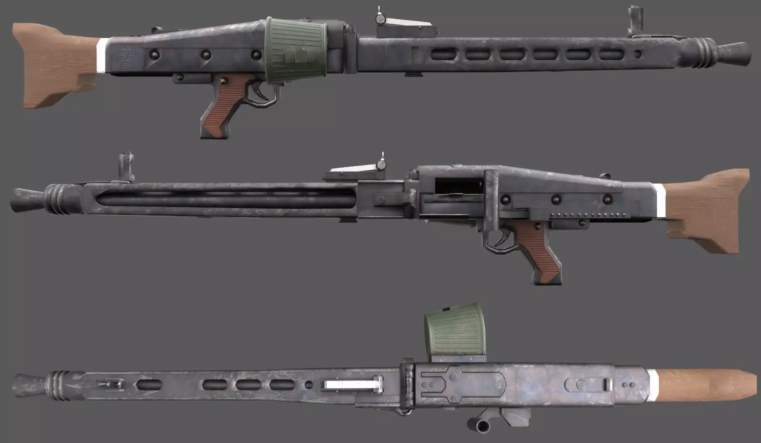 MG42 - German WW2 Weapon Low-poly 3D model