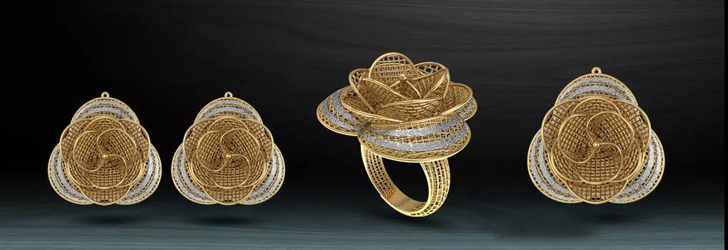 shining rose Electro-Fusion Fashion Ring 3D print model
