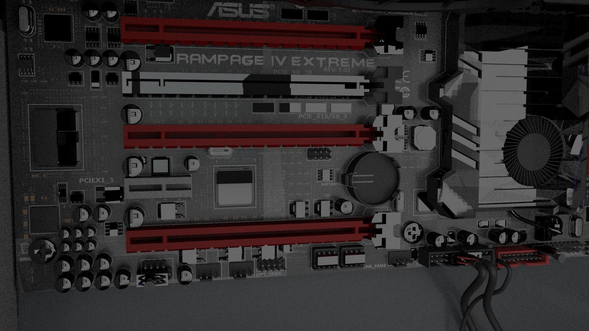 Computer Cabinet  Low-poly 3D model_2