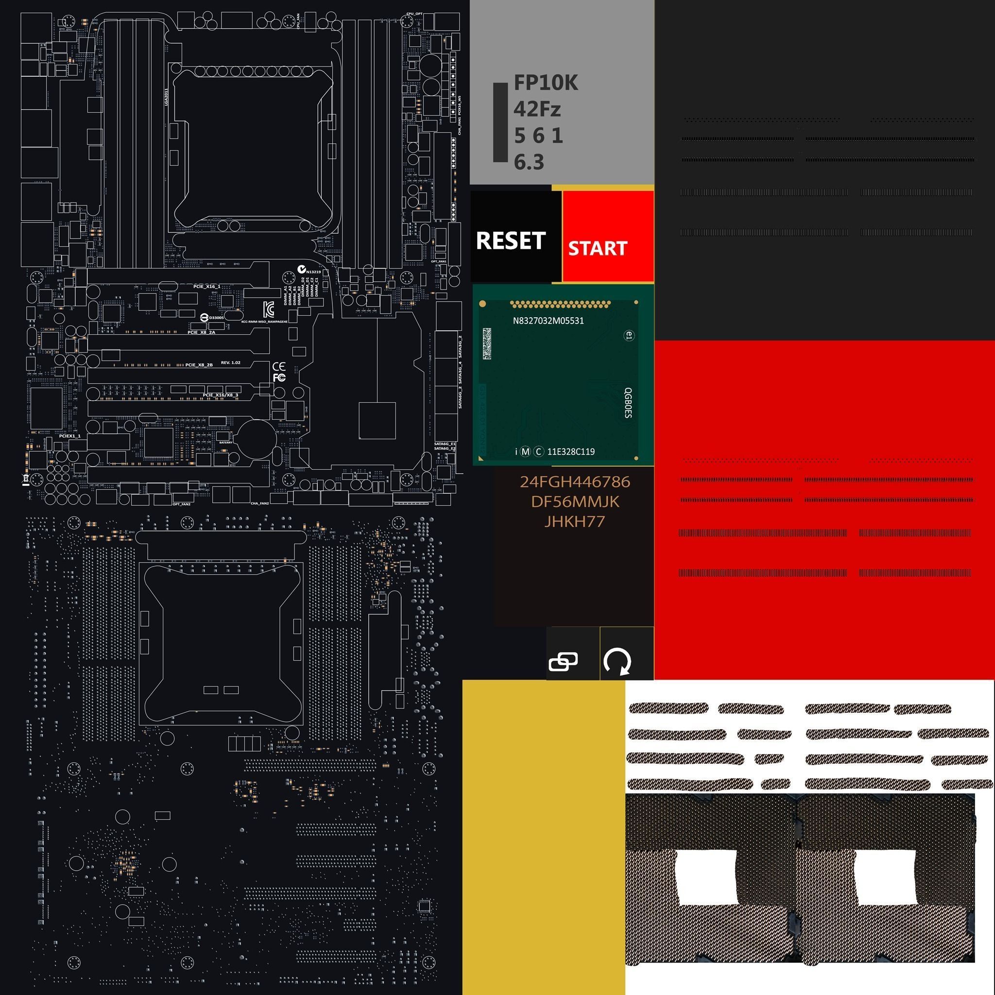 Computer Cabinet  Low-poly 3D model_29