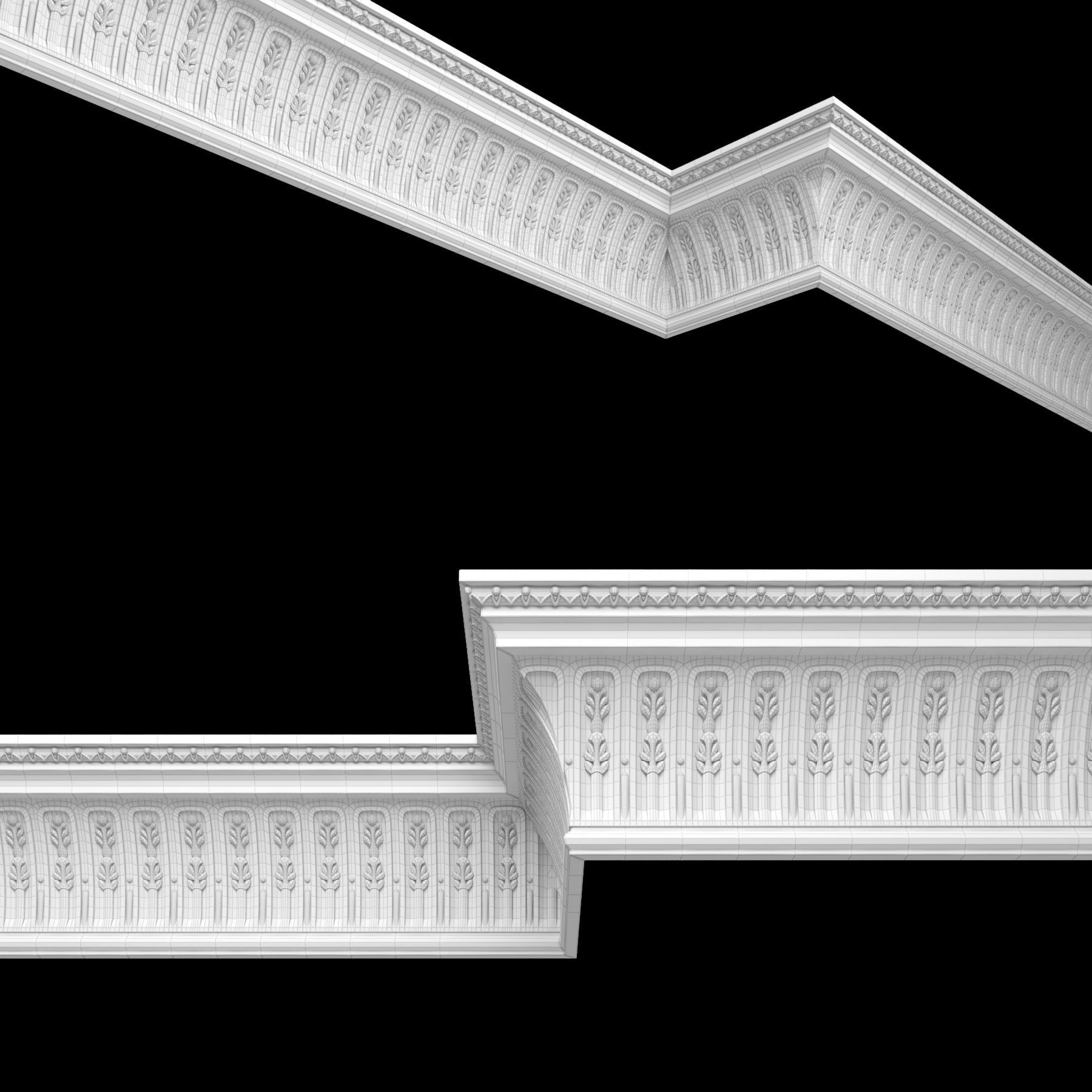 decor molding 8 Low-poly 3D model_1