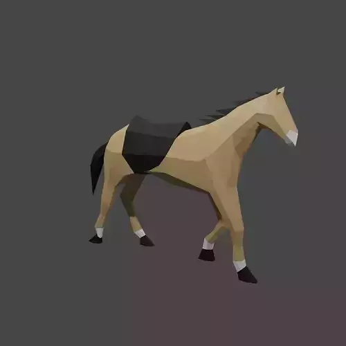 Horse in low polygons