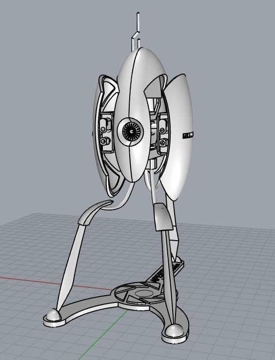 Portal Sentry Turret Printable Figurine Free 3D print model_4