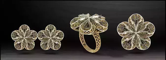 Beauty Rose Electro-Fusion Fashion Ring