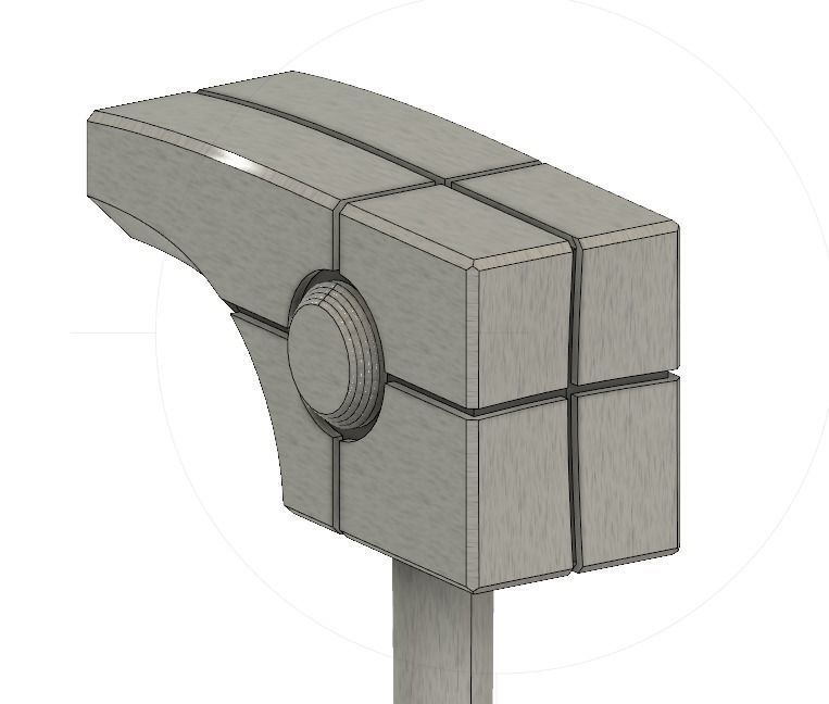 Ronan The Accuser Hammer - Cosmi Rod 3D print model_8
