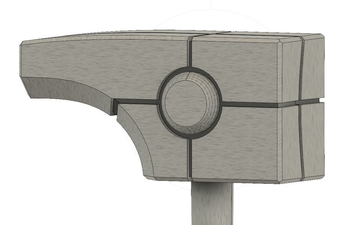 Ronan The Accuser Hammer - Cosmi Rod 3D print model_2
