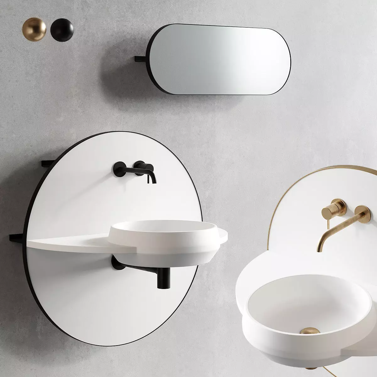 Ex t Arco S Wall mounted Console Sink 3D model