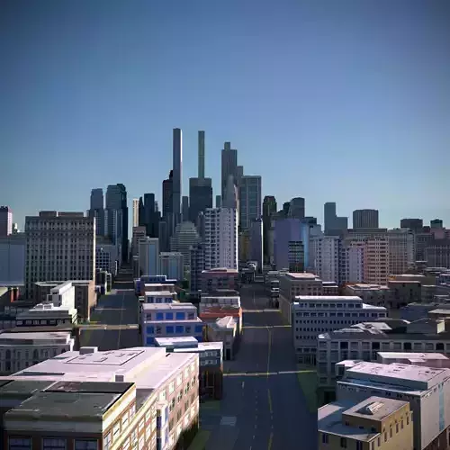 City 34 Low-poly 3D model