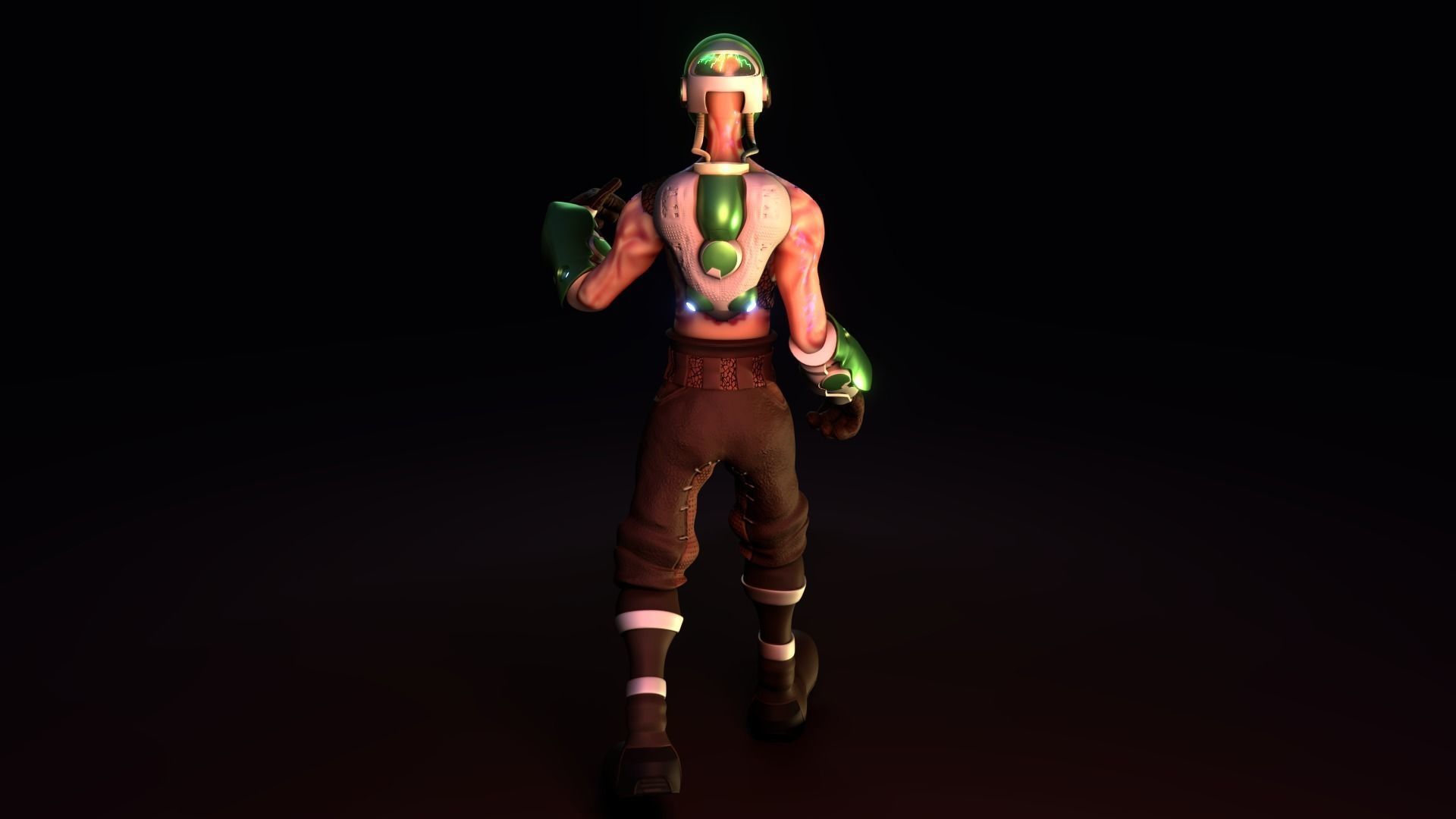 Alien augmented character for Blender version 2 83 1 and later Low-poly 3D model_7