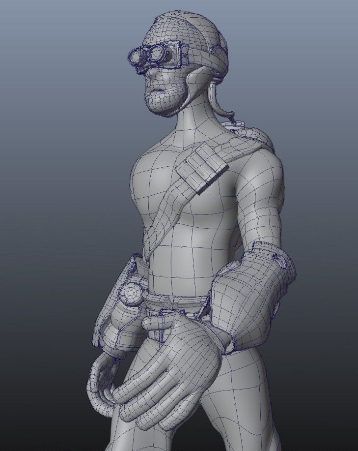 Alien augmented character for Blender version 2 83 1 and later Low-poly 3D model_17