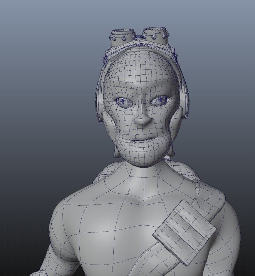 Alien augmented character for Blender version 2 83 1 and later Low-poly 3D model_21