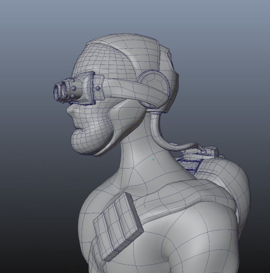 Alien augmented character for Blender version 2 83 1 and later Low-poly 3D model_20