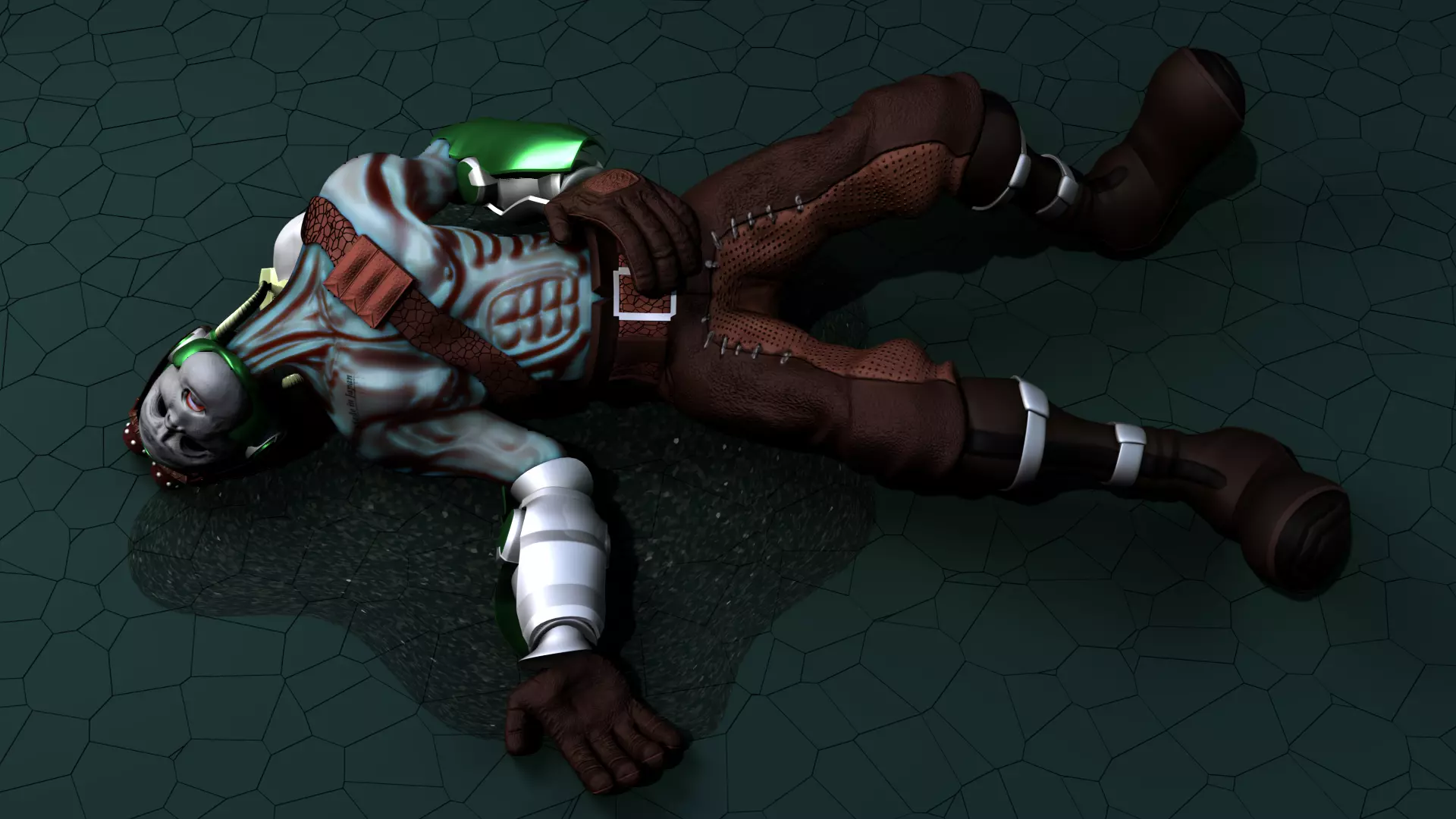 Alien augmented character for Blender version 2 83 1 and later Low-poly 3D model_0