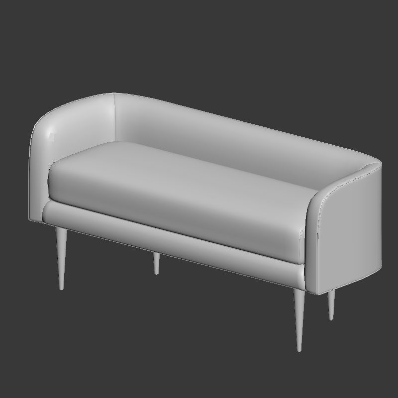 Celine Bench West Elm 3D model_3