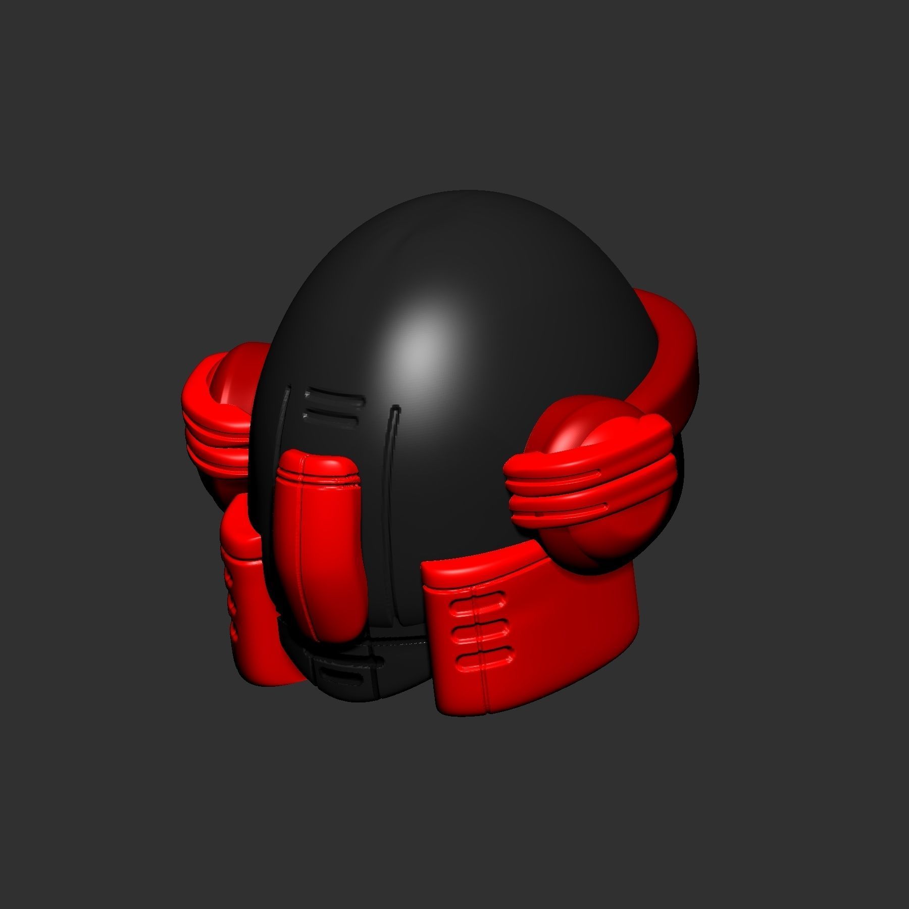 helmet high poly sculpt 3d printable ver 7 3D model 3D model_5