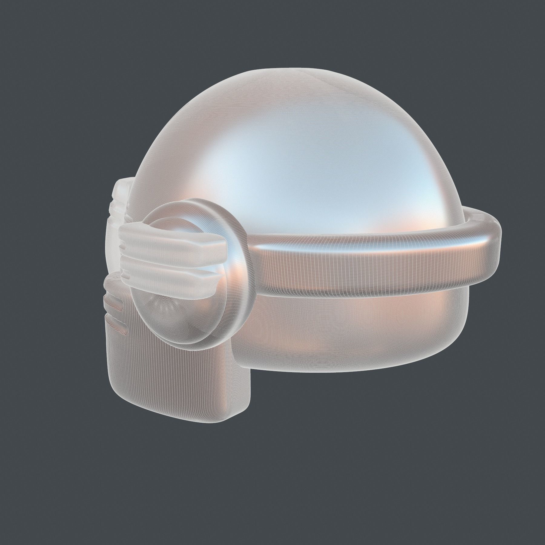 helmet high poly sculpt 3d printable ver 7 3D model 3D model_7