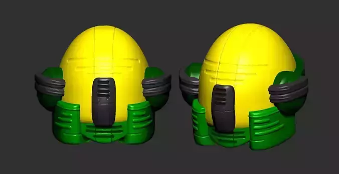 helmet high poly sculpt 3d printable ver 7 3D model